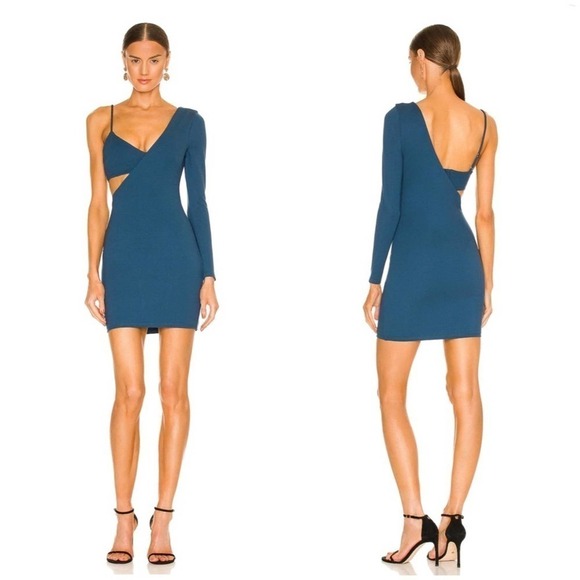 Lovers and Friends Valentina Mini Dress in Dark Teal - Picture 1 of 9